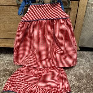 Red Gingham Dress with Bloomers